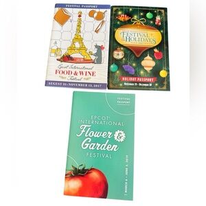 Disney  - Epcot Festival Booklets - Set of 3